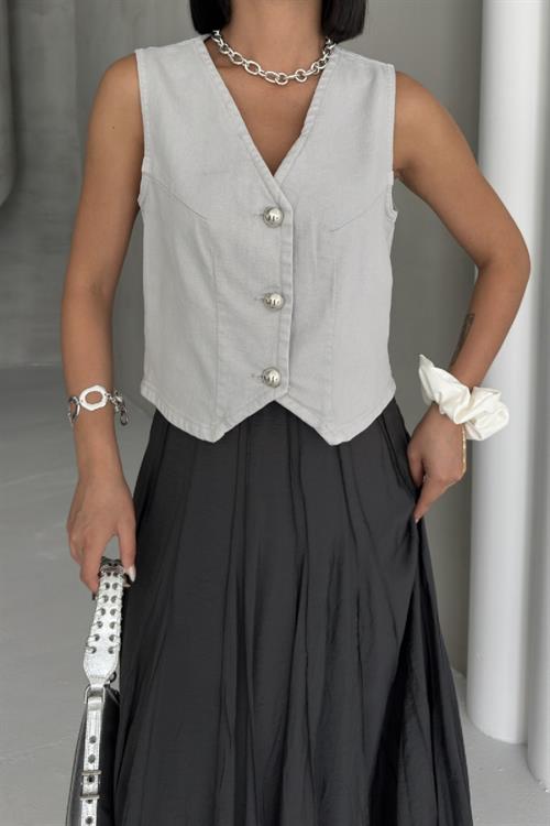 Düğmeli Yelek 6156-72-(S-XL)