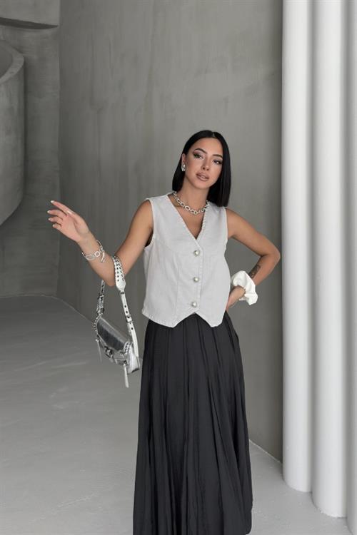 Düğmeli Yelek 6156-72-(S-XL)