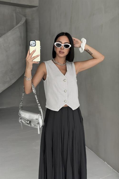 Düğmeli Yelek 6156-72-(S-XL)