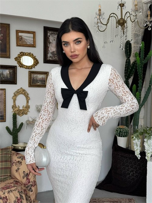Duyru Dress with Bow Detail