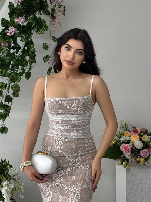 Ensa Strappy Midi Dress