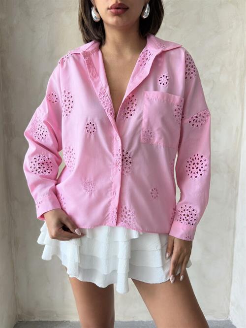 F 1895 EMBROIDERED SHIRT - PINK