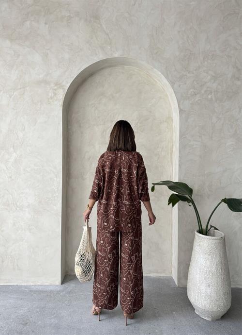 F 1899 EMBROIDERED SHIRT - BROWN