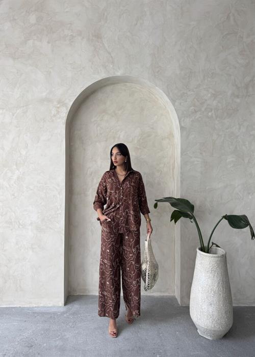 F 1899 EMBROIDERED SHIRT - BROWN