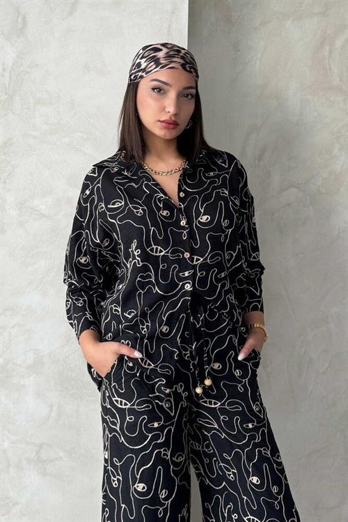 F 1899 EMBROIDERED SHIRT - BLACK
