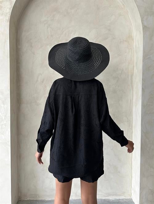 F 1899 EMBROIDERED SHIRT - BLACK BLACK
