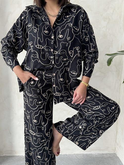 F 1899 EMBROIDERED SHIRT - BLACK