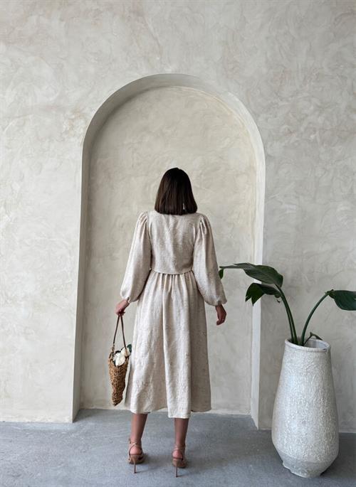 F 1901 EMBROIDERED SKIRT - STONE