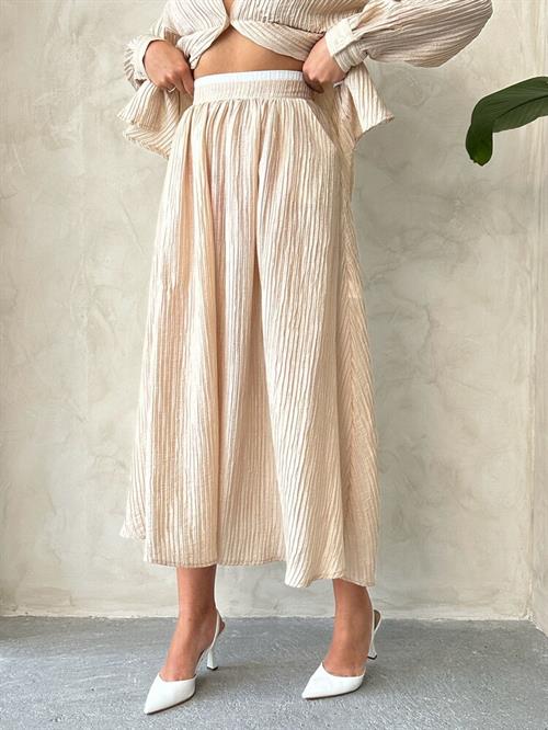 F 1910 PLEATED SKIRT - STONE