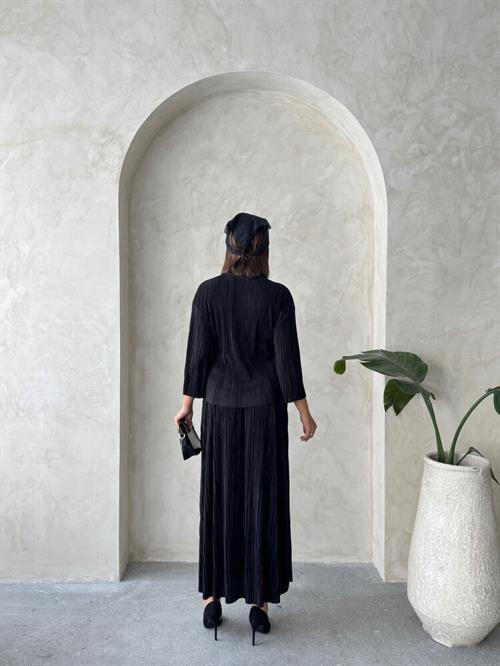 F 1913 PLEATED SKIRT - BLACK