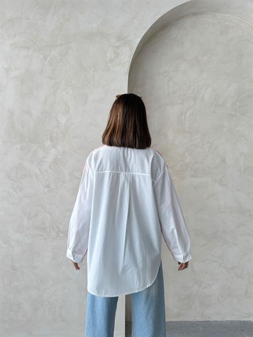 F 1917 STRIPED LINEN SHIRT - DARK POWDER