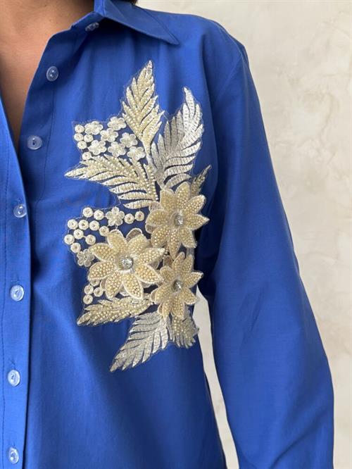 F 1925 SHIRT WITH FLOWER DETAILED - SAKS