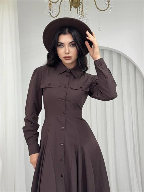Feris Button Detailed Dress