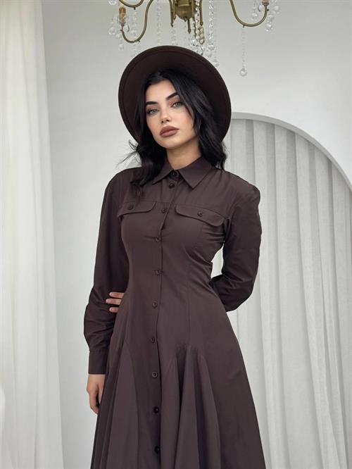 Feris Button Detailed Dress