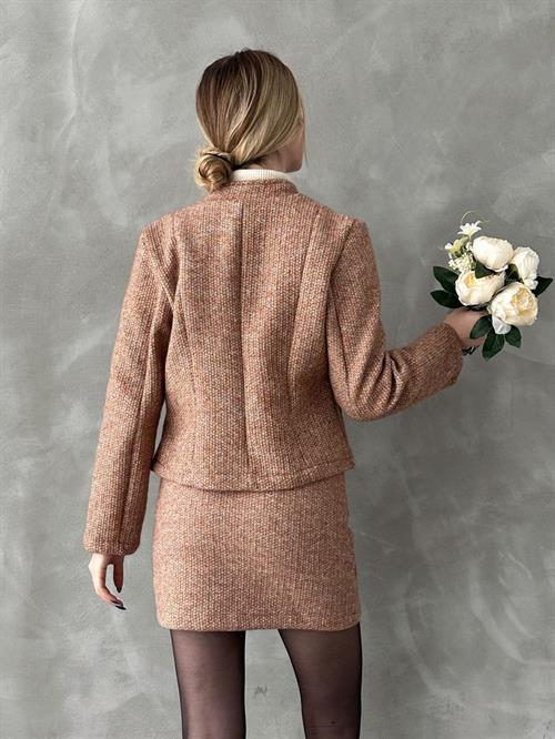 Zippered Bowl Wholesale Coat - Dark Coffee