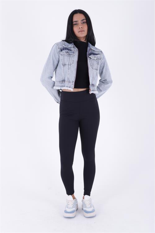 Fermuarlı Kot Ceket 6017-08-(S-XL-6)