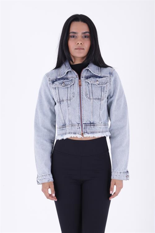 Fermuarlı Kot Ceket 6017-08-(S-XL-6)