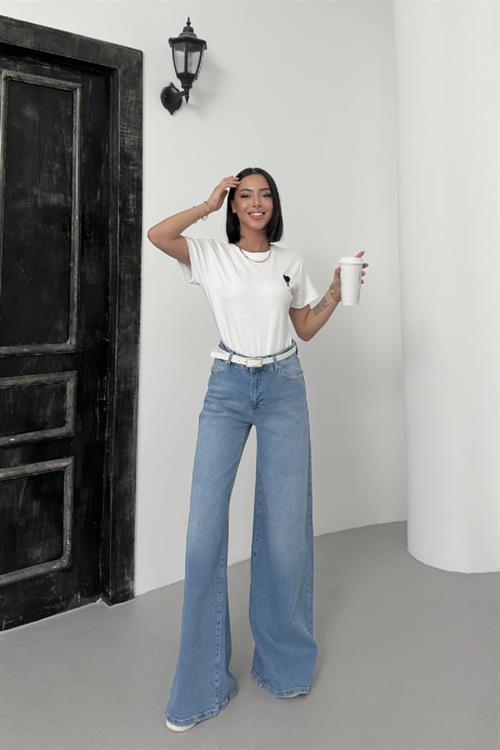 Geniş Paça Kot Pantolon 7082-15-(26-31)