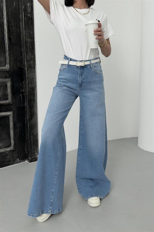 Geniş Paça Kot Pantolon 7082-15-(26-31)