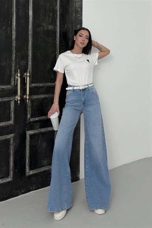 Geniş Paça Kot Pantolon 7082-15-(26-31)