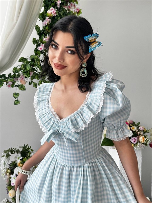 Geun Ruffle Collar Dress