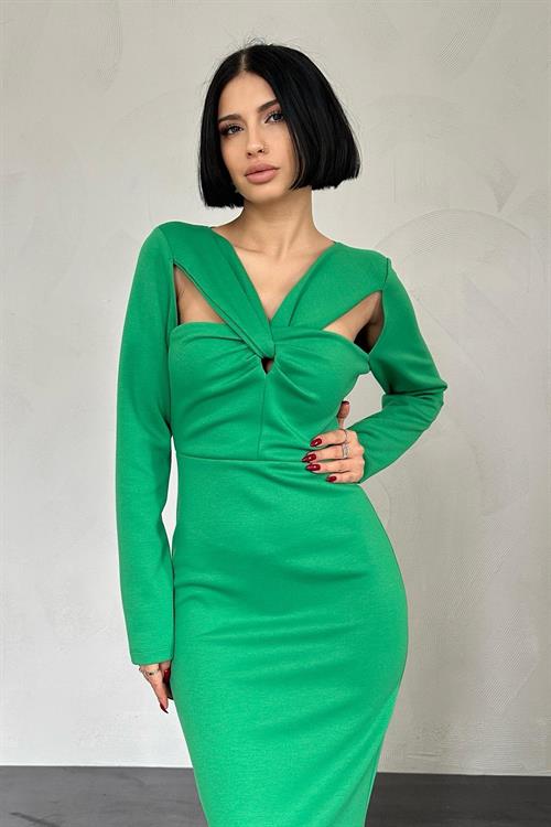 Wholesale Green Chest-Hugging Dress