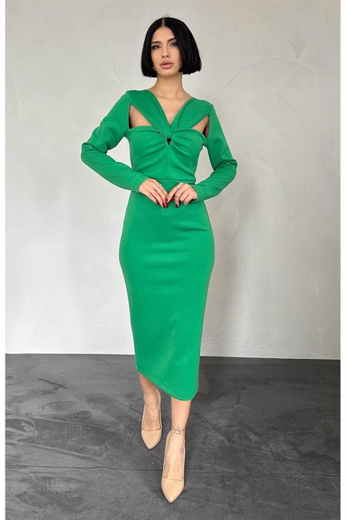 Wholesale Green Chest-Hugging Dress