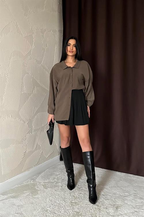Wholesale Khaki Loose Shirt