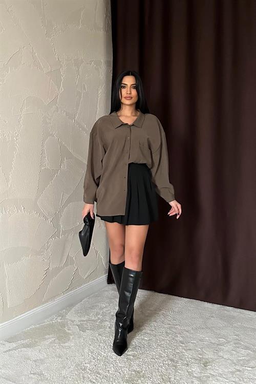 Wholesale Khaki Loose Shirt