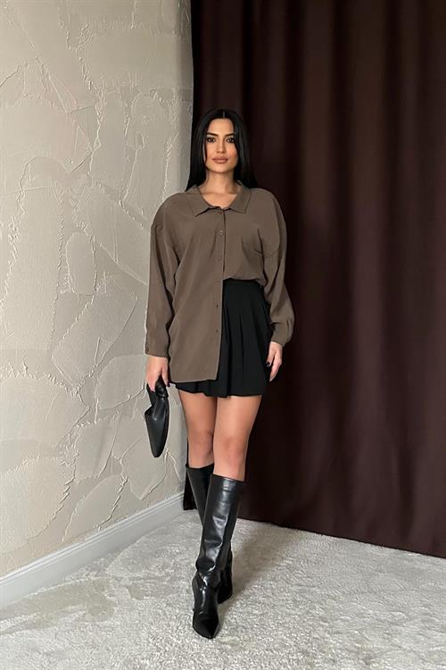 Wholesale Khaki Loose Shirt