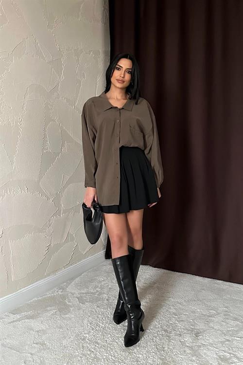 Wholesale Khaki Loose Shirt