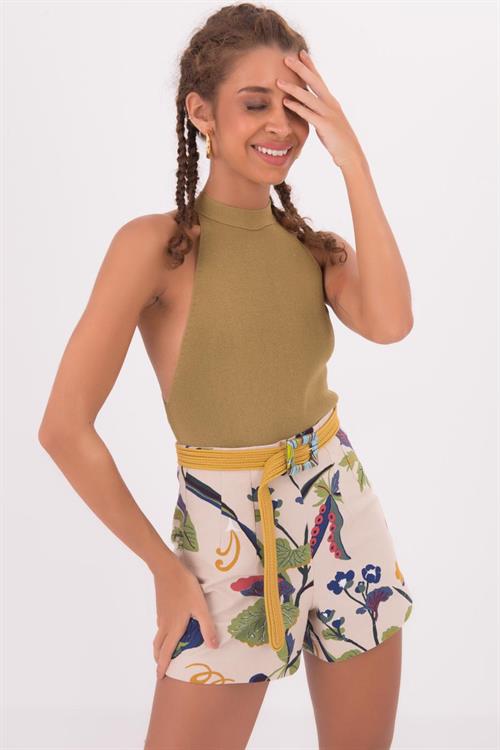 Halter Neck Knit Top