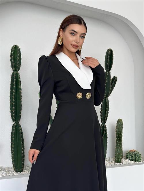 Heram Shawl Collar Dress