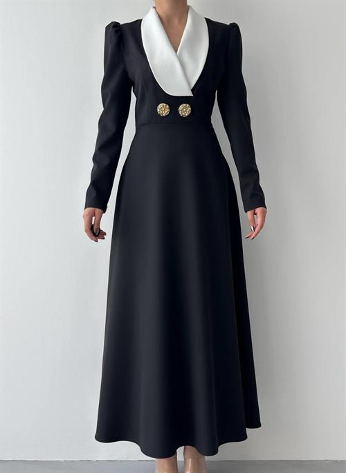 Heram Shawl Collar Dress