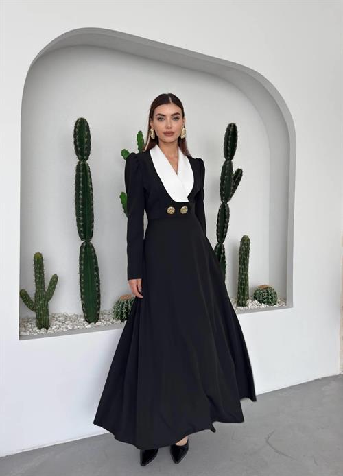 Heram Shawl Collar Dress