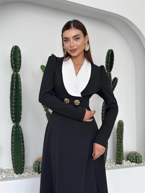 Heram Shawl Collar Dress