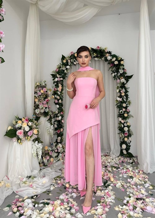 Hulos Dress with Shawl Detail