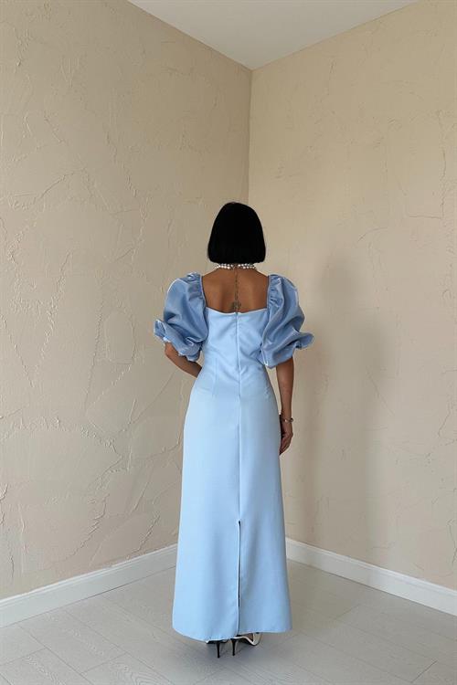 Wholesale Baby Blue Embellished Dress