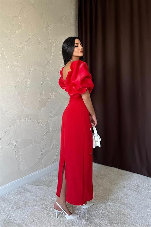 Wholesale Red Embellished Dress