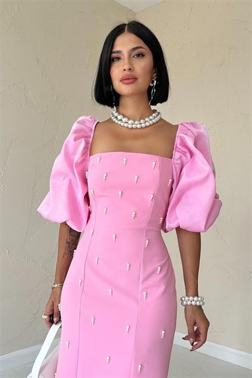 Wholesale Pink Embellished Dress