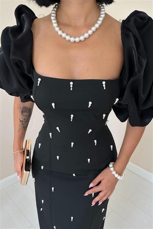 Wholesale Black Embellished Dress