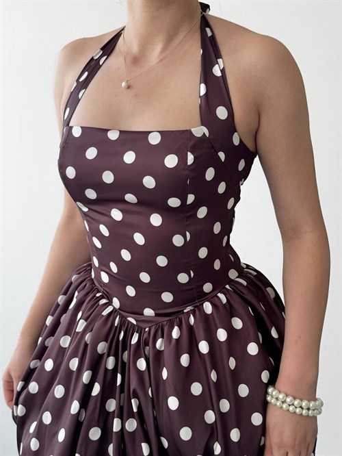 Jales Mini Dress - Brown