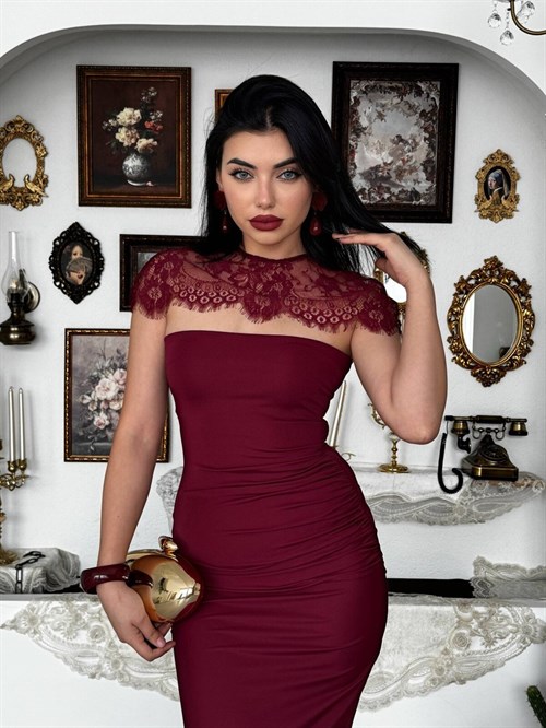 Jecan Shoulder Cape Detail Dress