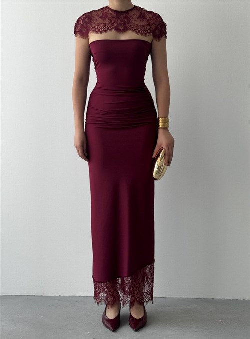 Jecan Shoulder Cape Detail Dress