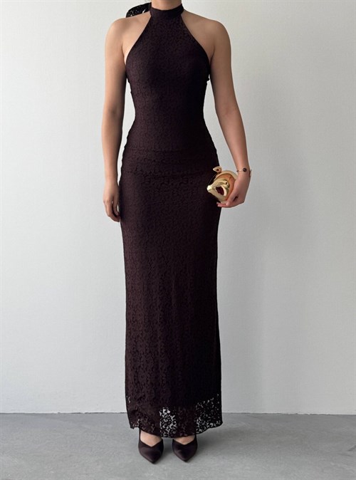 Jons Neck Tie Midi Dress