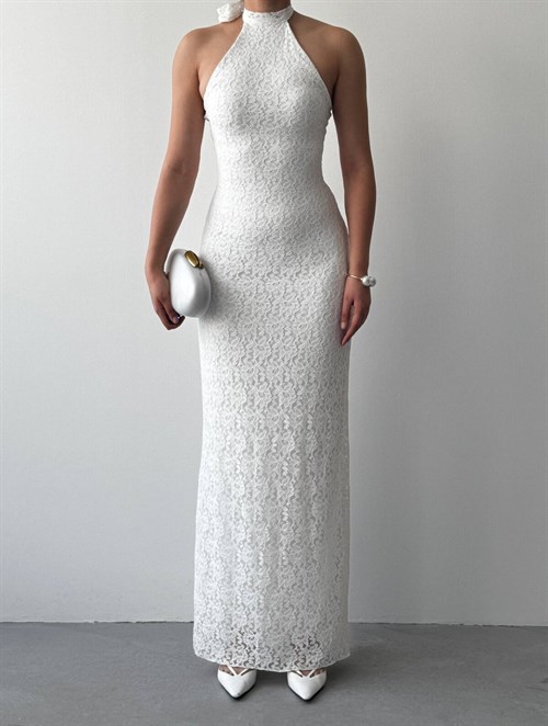 Jons Neck Tie Midi Dress