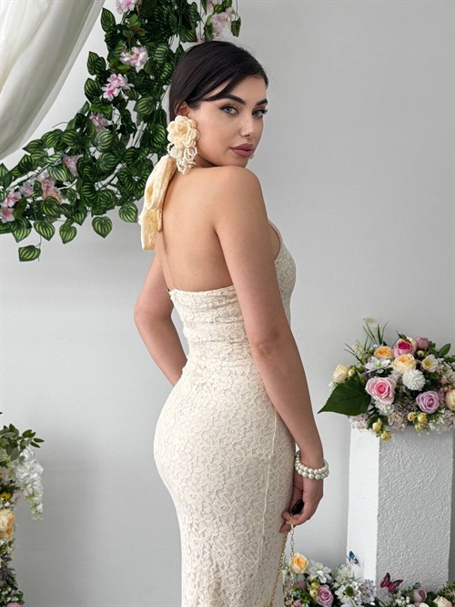Jons Neck Tie Midi Dress