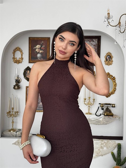 Jons Neck Tie Midi Dress