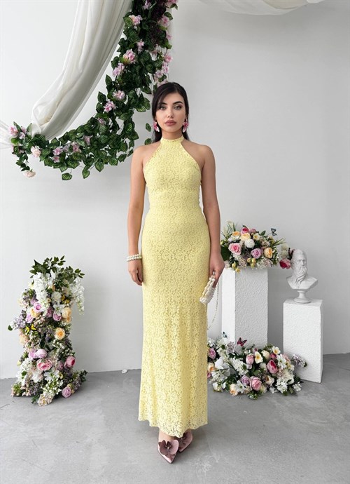 Jons Neck Tie Midi Dress