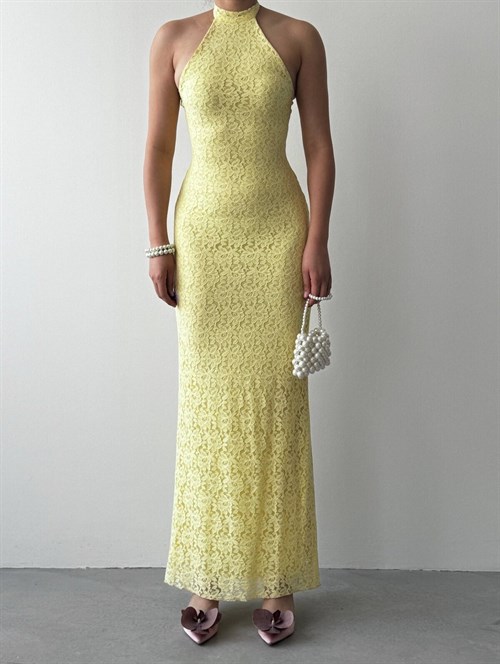 Jons Neck Tie Midi Dress